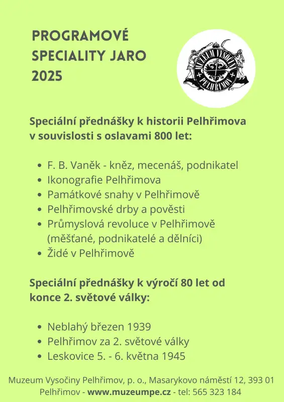 Speciální přednášky pro školy na jaro 2025