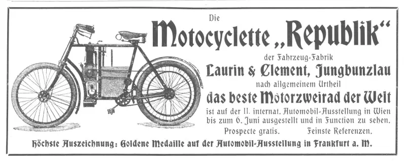 První český motocykl